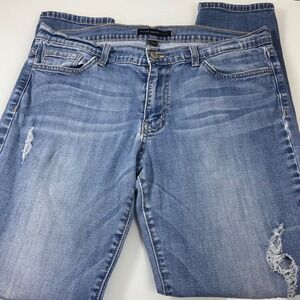Flying Monkey Womens 29 (ACT30) Blue Skinny Jeans Distressed Stretch Ankle